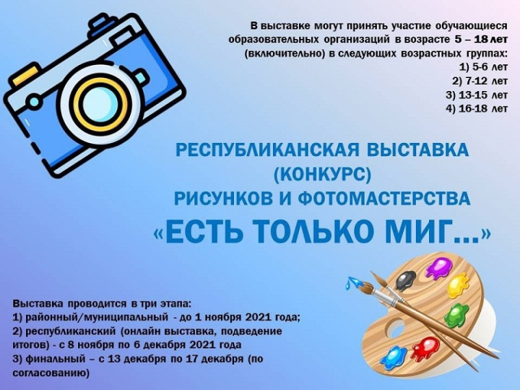 Выставка (конкурс) рисунков «Есть только миг».